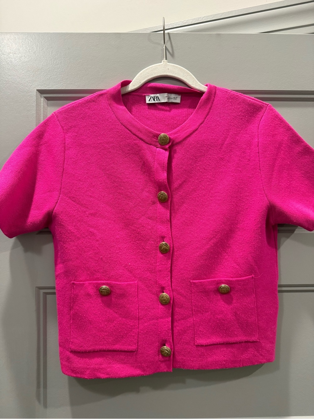 ZARA hot pink sweater top